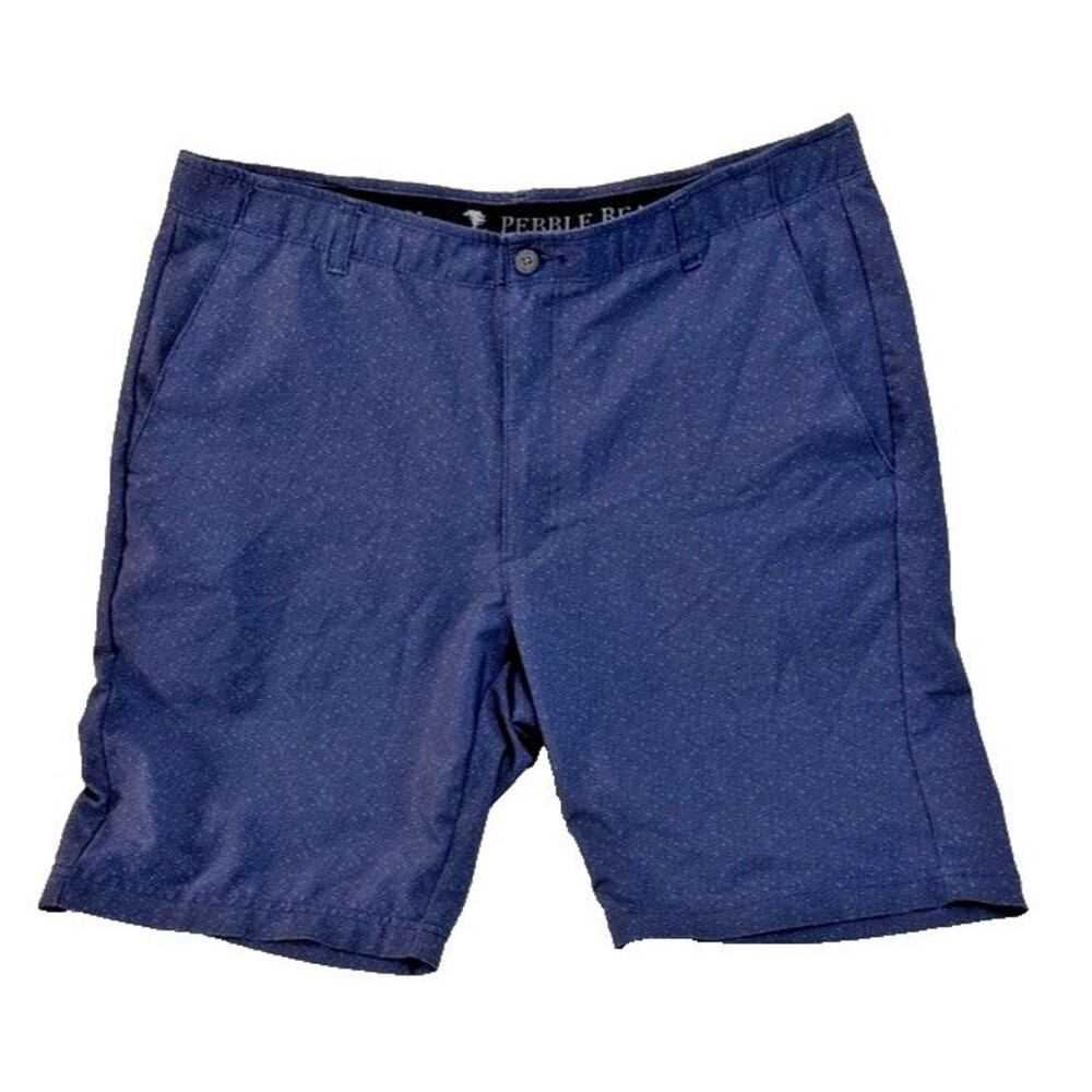 Pebble Beach - Mens - Dry Luxe Performance Golf Shorts - Pebble Blue - Size 36